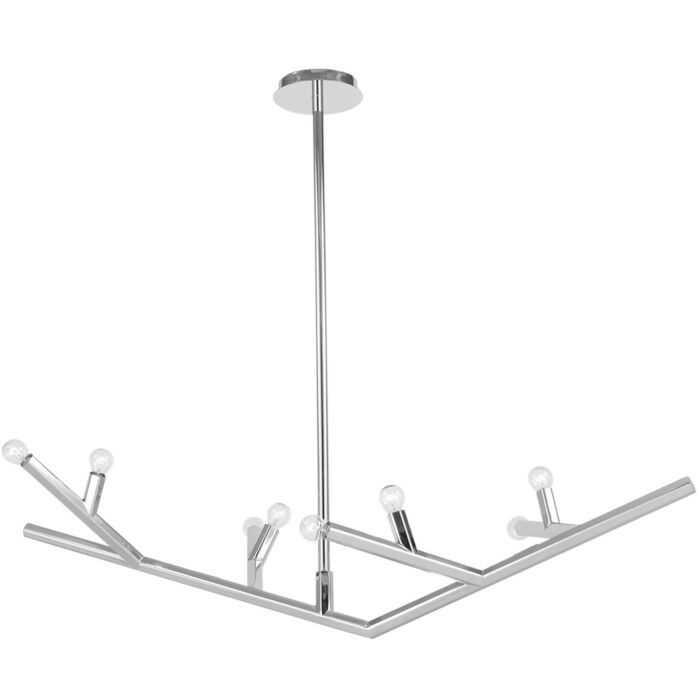 The Oaks 8-Light Linear Pendant in Polished Nickel