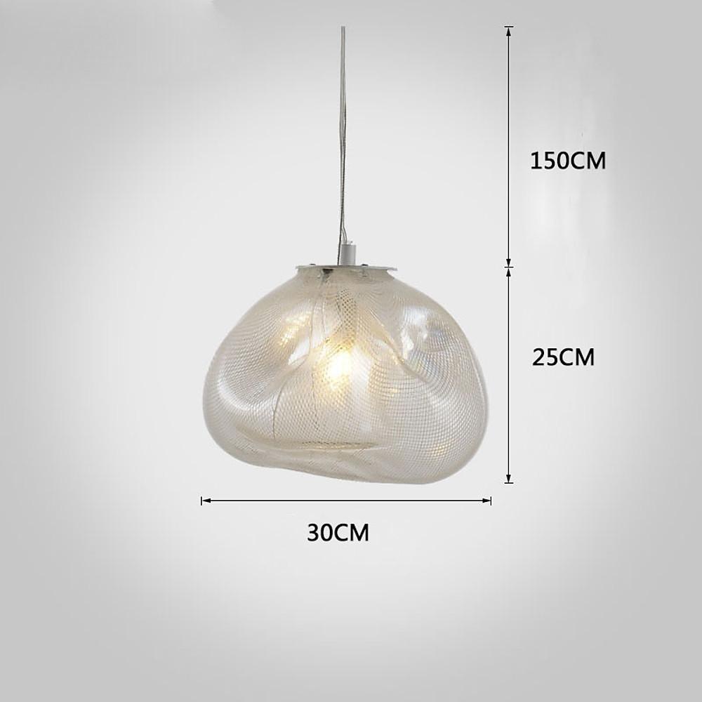 Industrial Metal Glass Bubble Pendant Light Irregular Oval Pendant Lighting