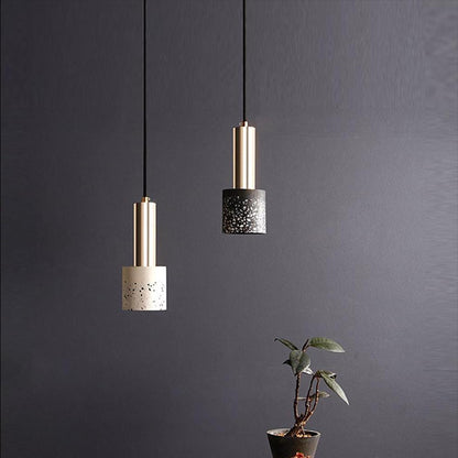 Cylinder Concrete LED Electroplated Nordic Pendant Light Island Lights