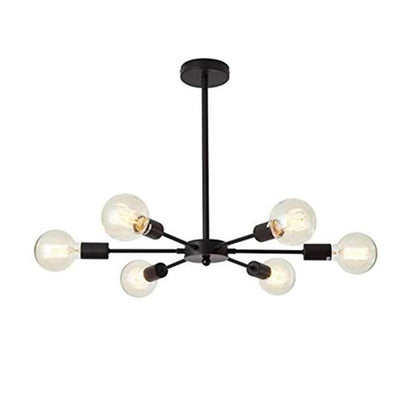 Mid-Century Sputnik Semi-Flush Mount Bedroom 193sq ft - 269sq ft Illumination Area Ceiling Light