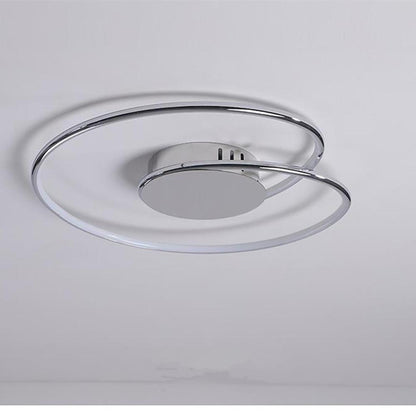 Unusual Flush Mount Ceiling Light Circular Metal Silica Gel LED Light