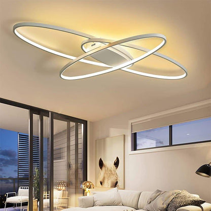 Overlapping Oval LED Modern Ceiling Light Flush Mount Lighting Ceiling Lamp