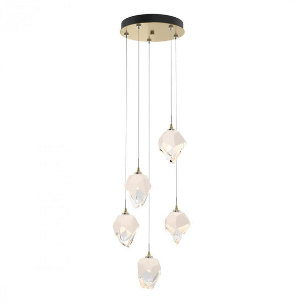 Pendant, 5-Light, Modern Brass, White Polished Crystal, 15.4"W (131137-SKT-STND-86-WP0754 5YZTG7)