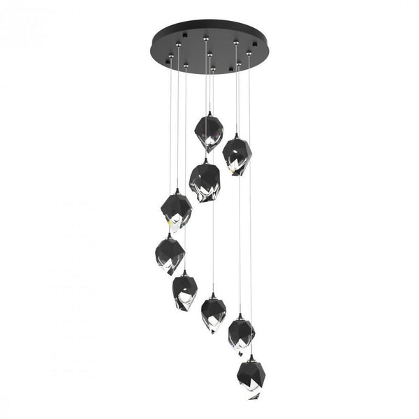 Pendant, 9-Light, Black, Black Polished Crystal, 20.5"W (131140-SKT-STND-10-BP0754 5YZUFR)