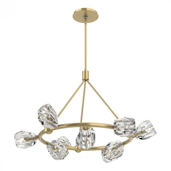 Pendant, 9-Light, Modern Brass, 31.7"W (131067-SKT-MULT-86-CR 5YWQW7)