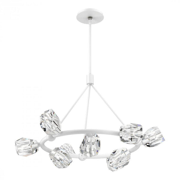 Pendant, 9-Light, White, 31.7"W (131067-SKT-MULT-02-CR 5YWQVY)