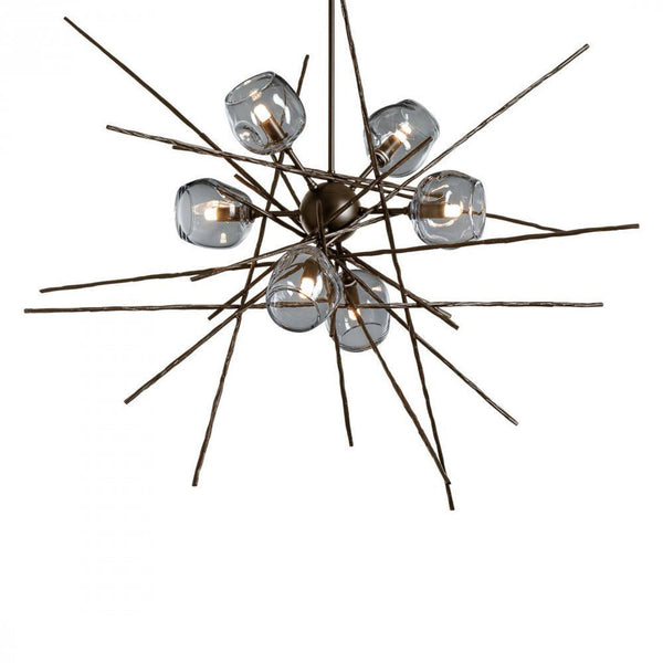 Pendant, 6-Lights, Bronze, Cool Grey, 39.2"W (131590-SKT-MULT-05-YL0709 5YZYDF)