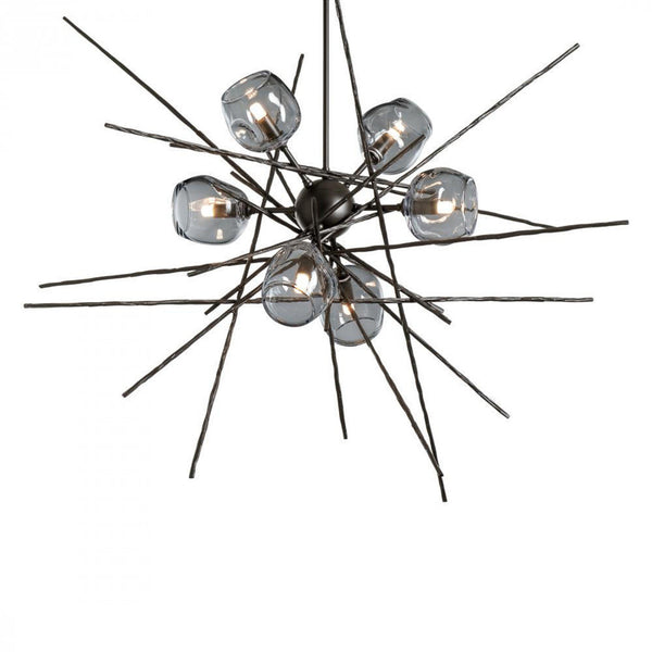 Pendant, 6-Lights, Oil Rubbed Bronze, Cool Grey, 39.2"W (131590-SKT-MULT-14-YL0709 5YZYDM)