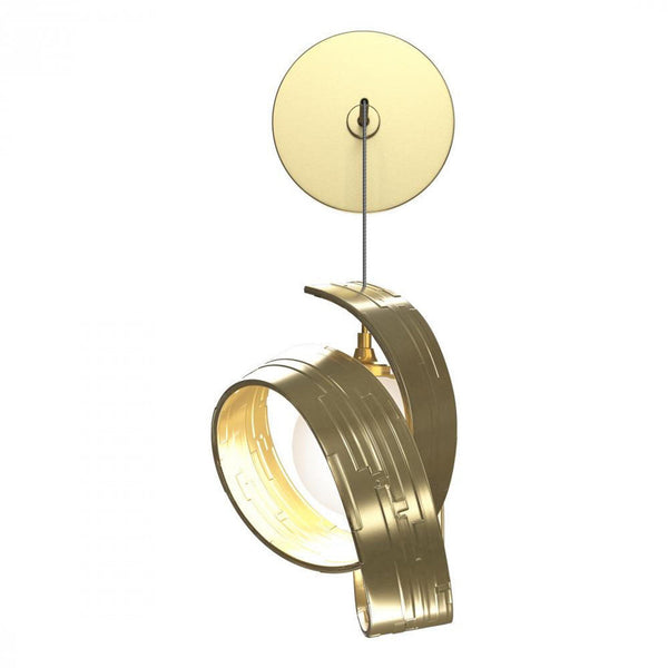 Wall Sconce, 1-Lights, Modern Brass, Opal Glass, 10.7"D (201353-SKT-86-GG0711 5ZD04Q)