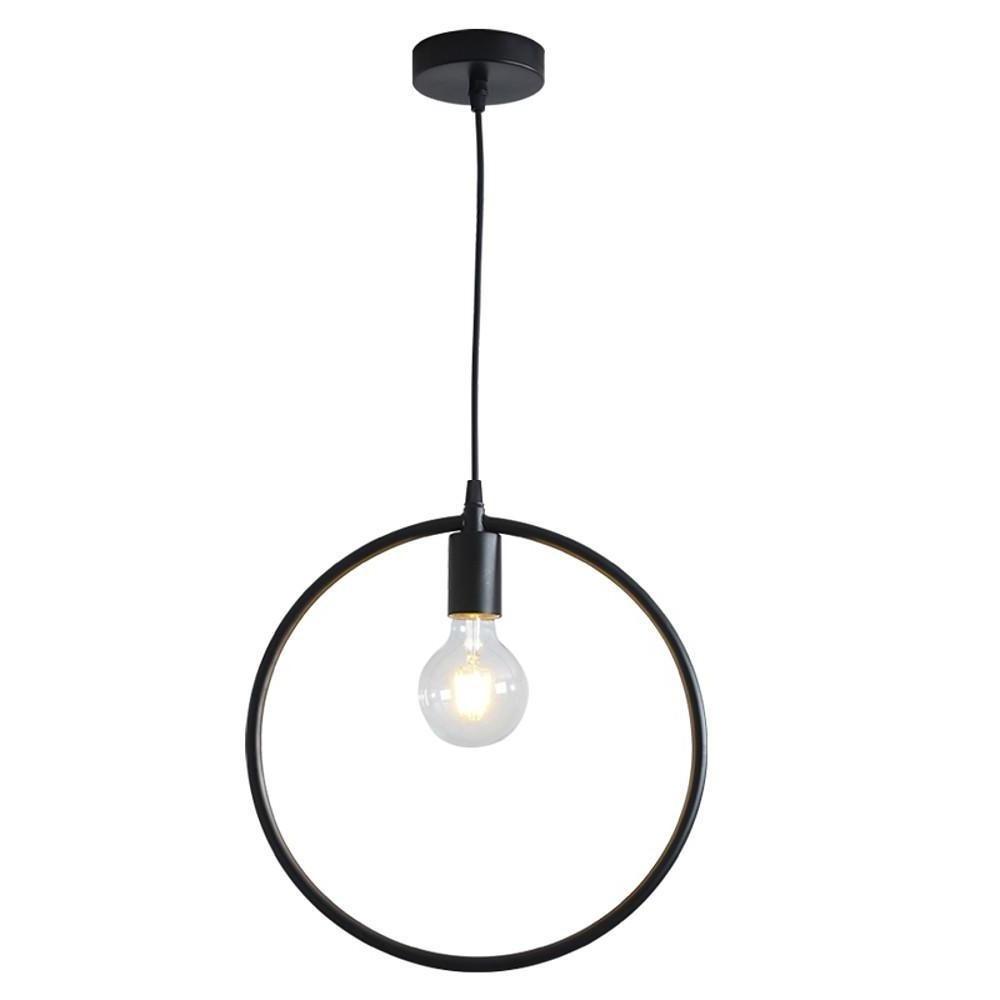 Metal Black and Gold Pendant Light Rounded Square Pendant Lighting