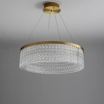 Luxury Circular Crystal Glass Pendant Light Modern Chandeliers