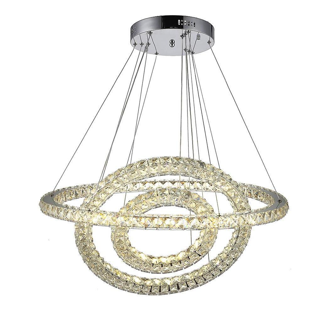 Luxury Crystal LED Chandelier 3-Tier Geometric or Stacked LED Pendant light