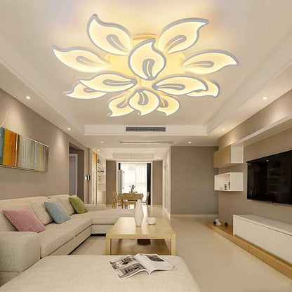 Geometric Flower Dimmable LED Modern Flush Mount Lighting Ceiling Light