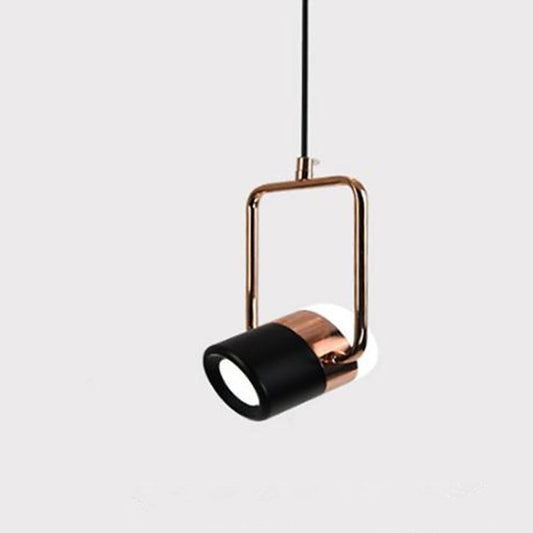 Projector-Like Electroplated Metal Modern Pendant Lighting with Flexible Ambient Light