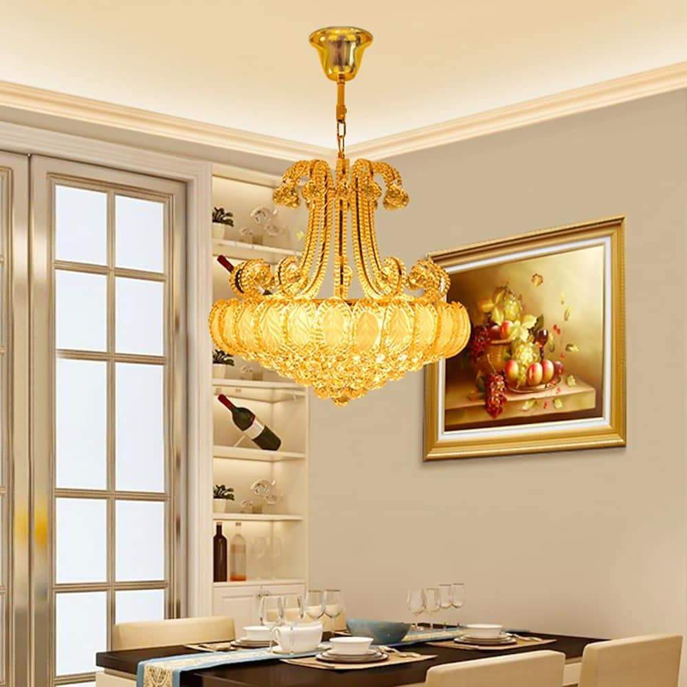 8-light Modern Gold/Silver Vintage Crystal Chandeliers For Living Room