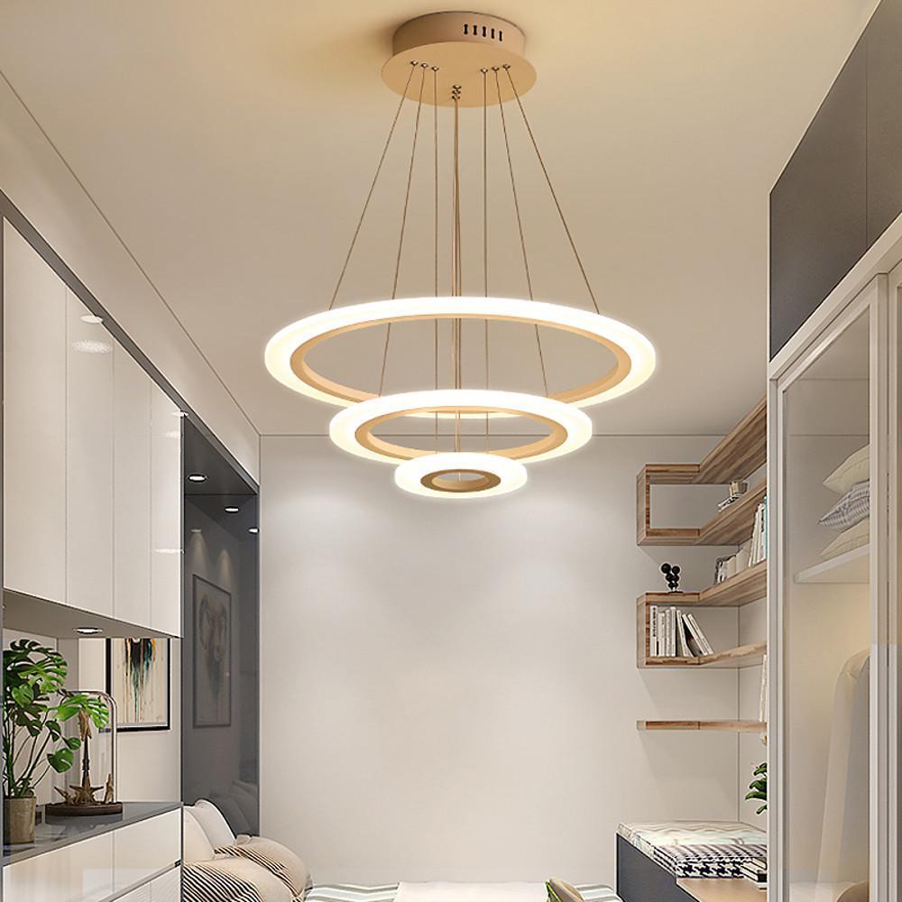 Adjustable 3 Circles LED Modern Pendant Lighting Chandelier