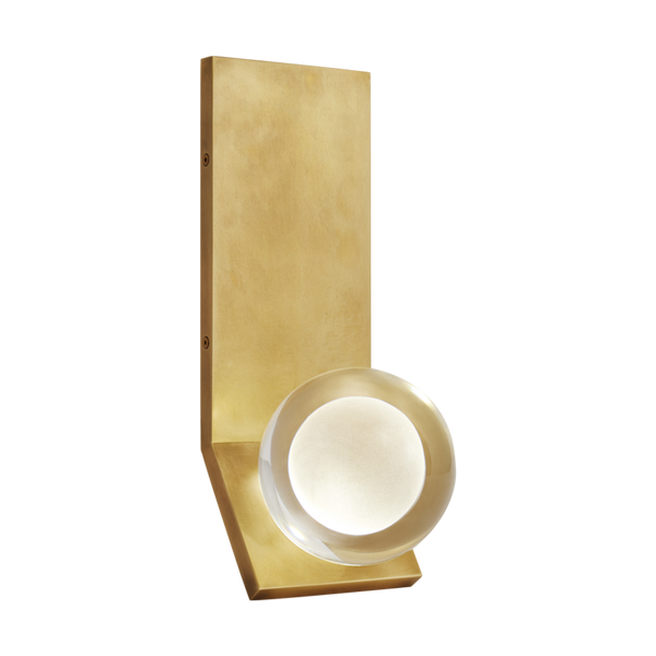 Wall Sconce, 1-Light, LED, Natural Brass, 13.9"H (700WSMINANB-LED930-277 70PDFVK)