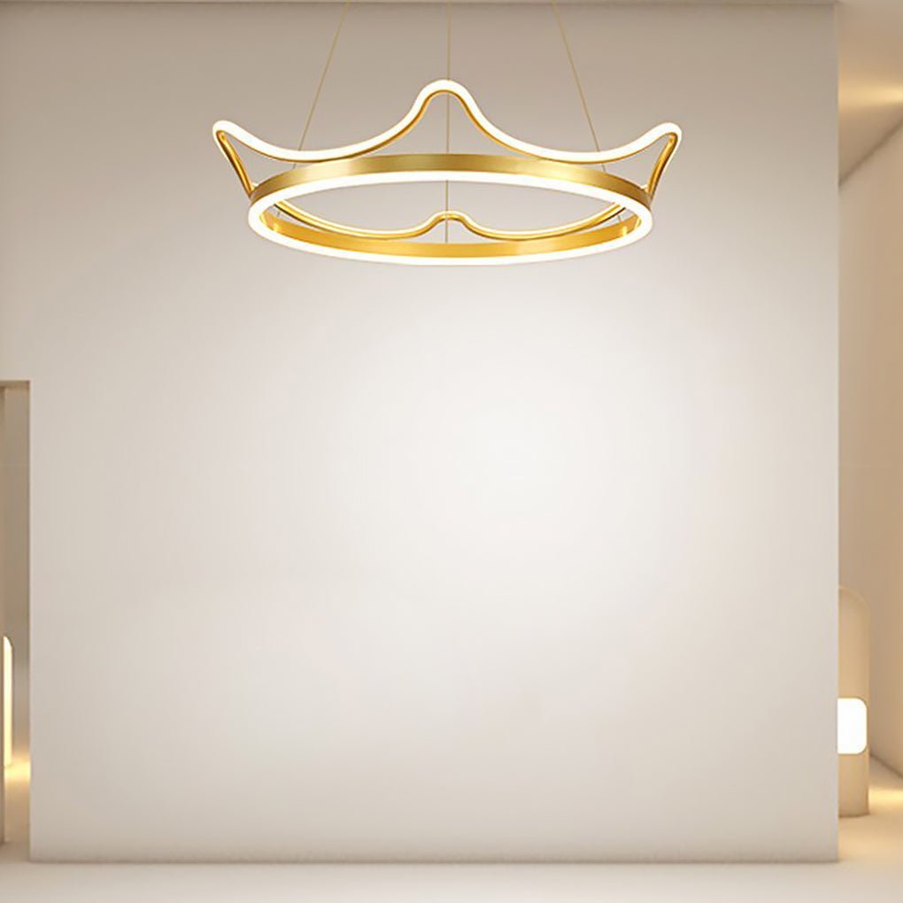 Imperial Crown Modern Chandelier Dimmable Ceiling Light with Remote