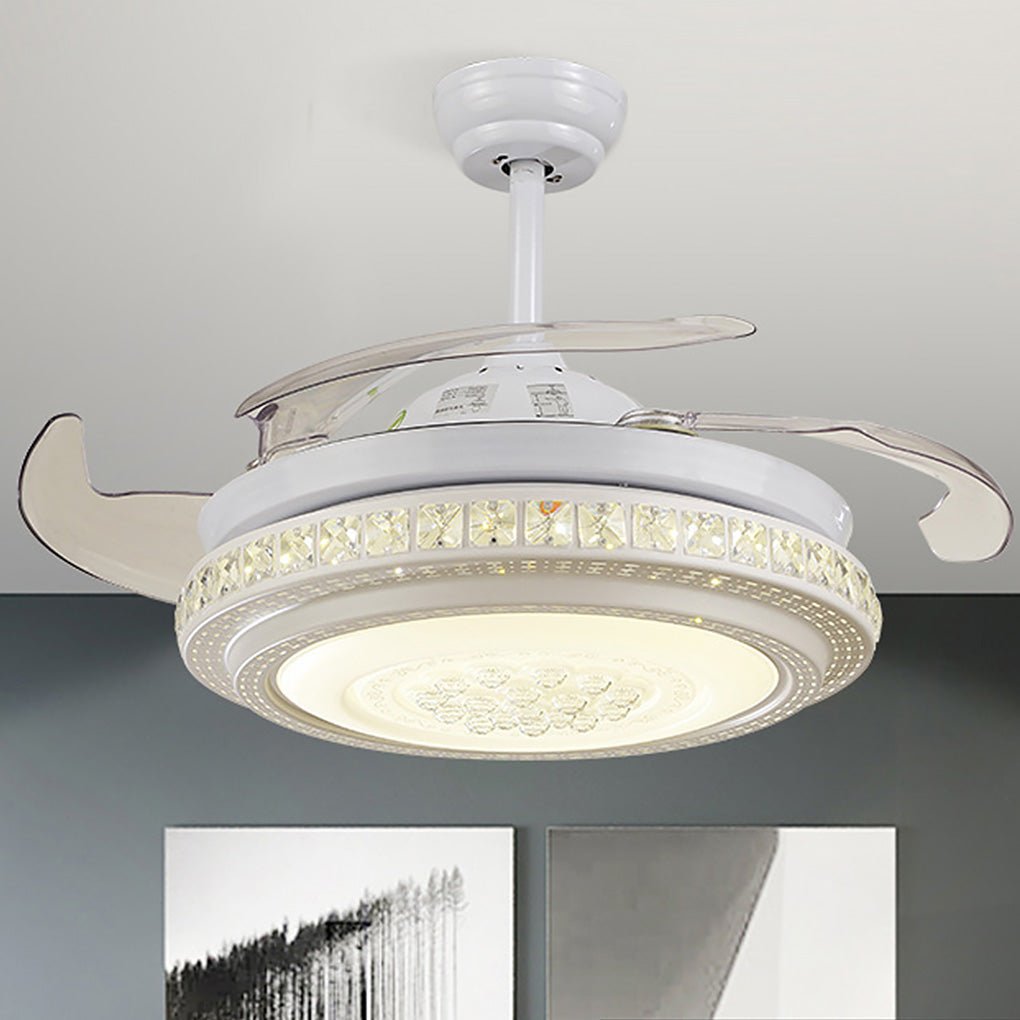 Intelligent Frequency Conversion Dimming LED Ceiling Invisible Fan Chandelier