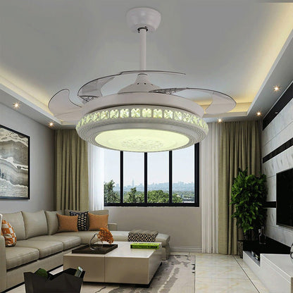 Intelligent Frequency Conversion Dimming LED Ceiling Invisible Fan Chandelier