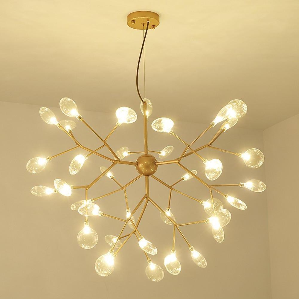 36 Lights LED Cluster Design Modern Sputnik Chandelier Ceiling Light