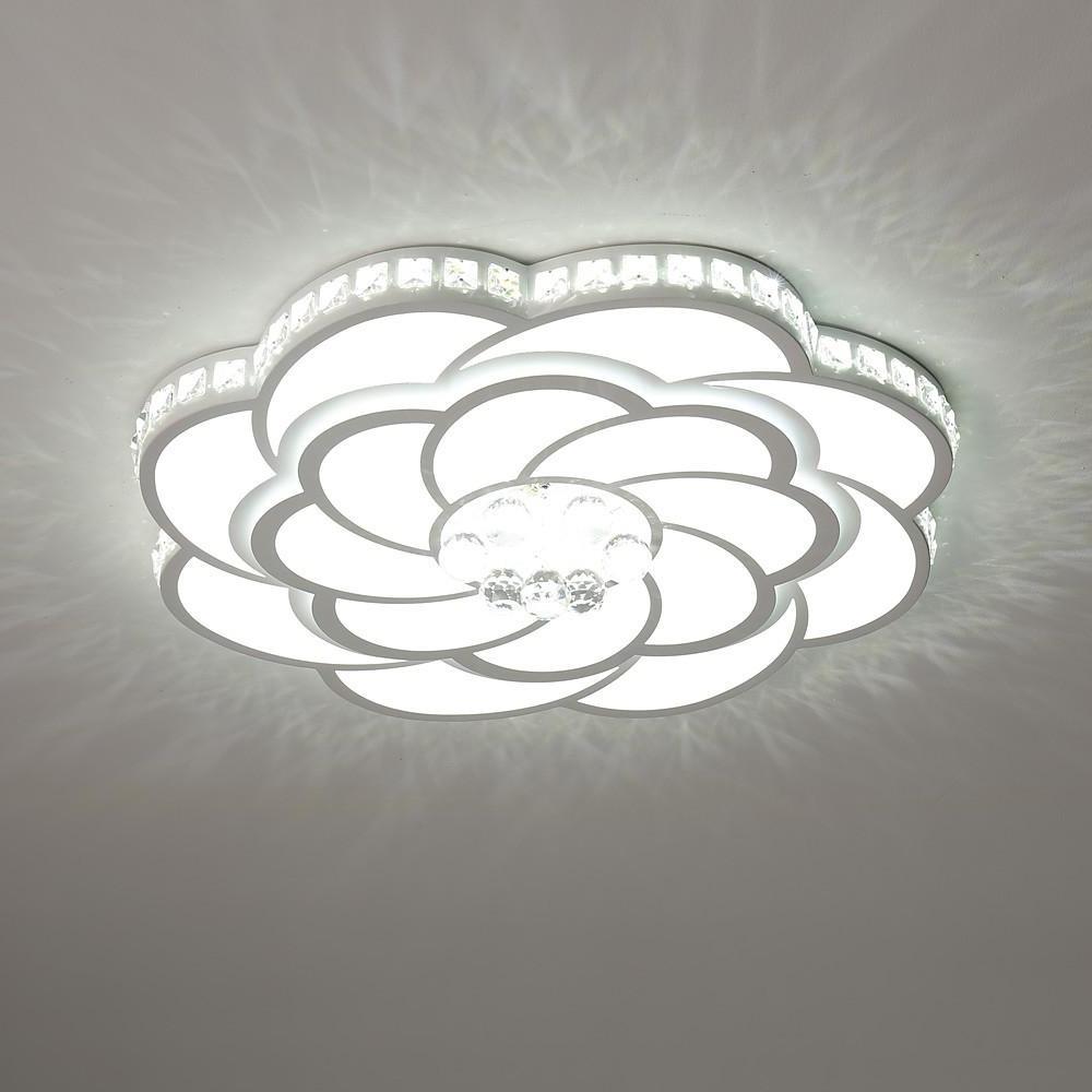 Flower Swirl Metal Novelty LED Flush Mount Ceiling Light for Bedroom