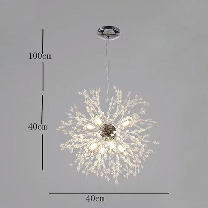 Innovative Modern Globe Design dandelion Chandelier Crystal Metal Ceiling Light