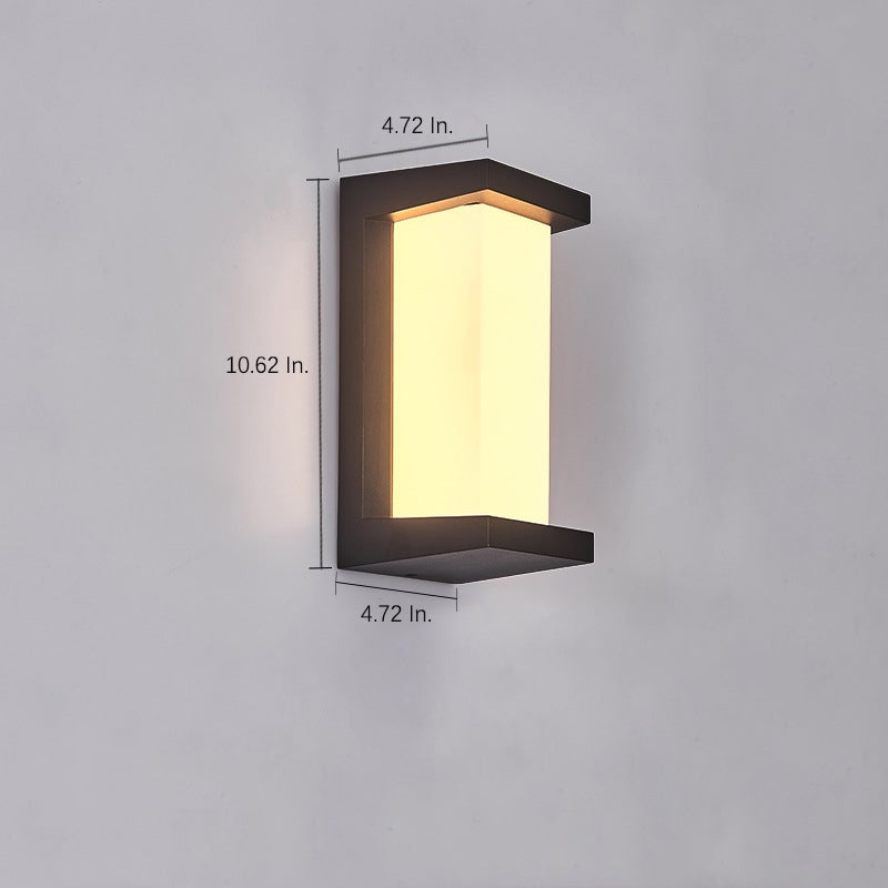 Creative Geometric Waterproof Black Modern Outdoor Wall Lights Wall Lamp