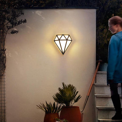 Rhombus Diamonds LED Waterproof Modern Porch Lights Outdoor Wall Lights