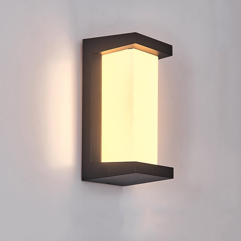 Creative Geometric Waterproof Black Modern Outdoor Wall Lights Wall Lamp