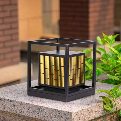 Vintage Window Grilles Decor Waterproof Modern Solar Lights Outdoor Post Lamp