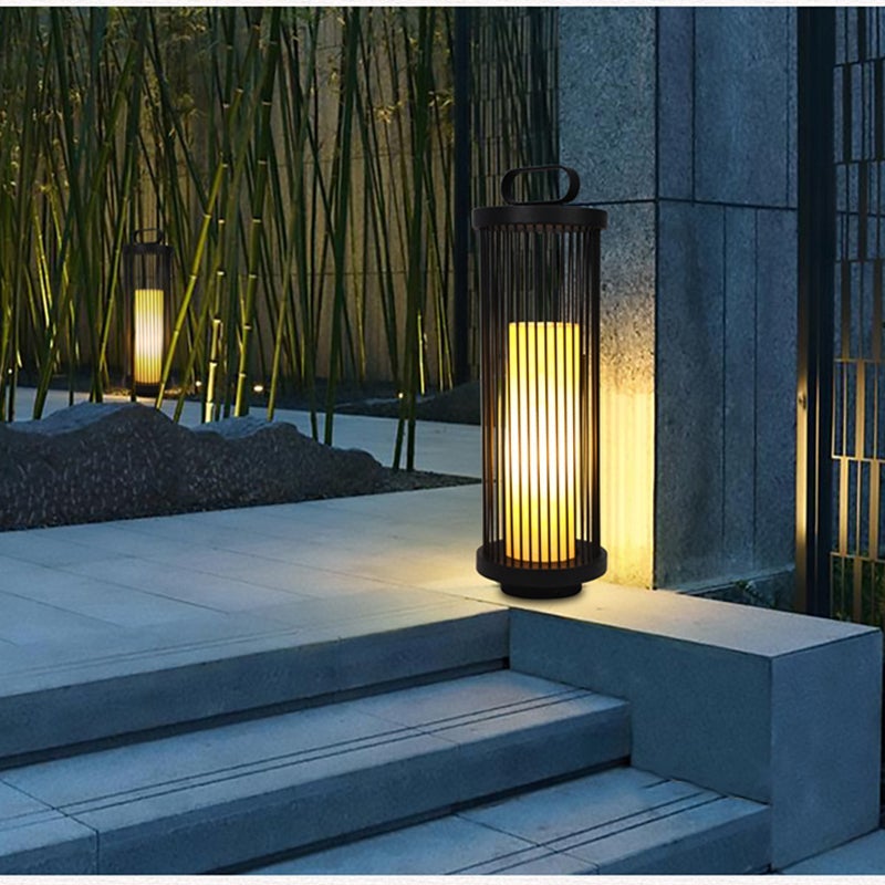 Cage Shape Waterproof Black Retro Classic Outdoor Lanterns Outdoor Lamp