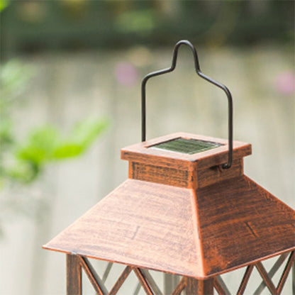 Retro Waterproof LED Bronze Antique Outdoor Lanterns Solar Lights Lamp