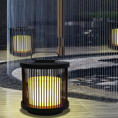 Cage Shape Waterproof Black Retro Classic Outdoor Lanterns Outdoor Lamp