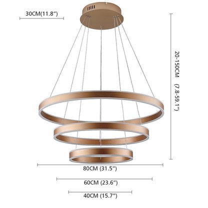 Modern Circle Foyer Chandelier Ideas Aluminum Kitchen Dining Room Ceiling Light