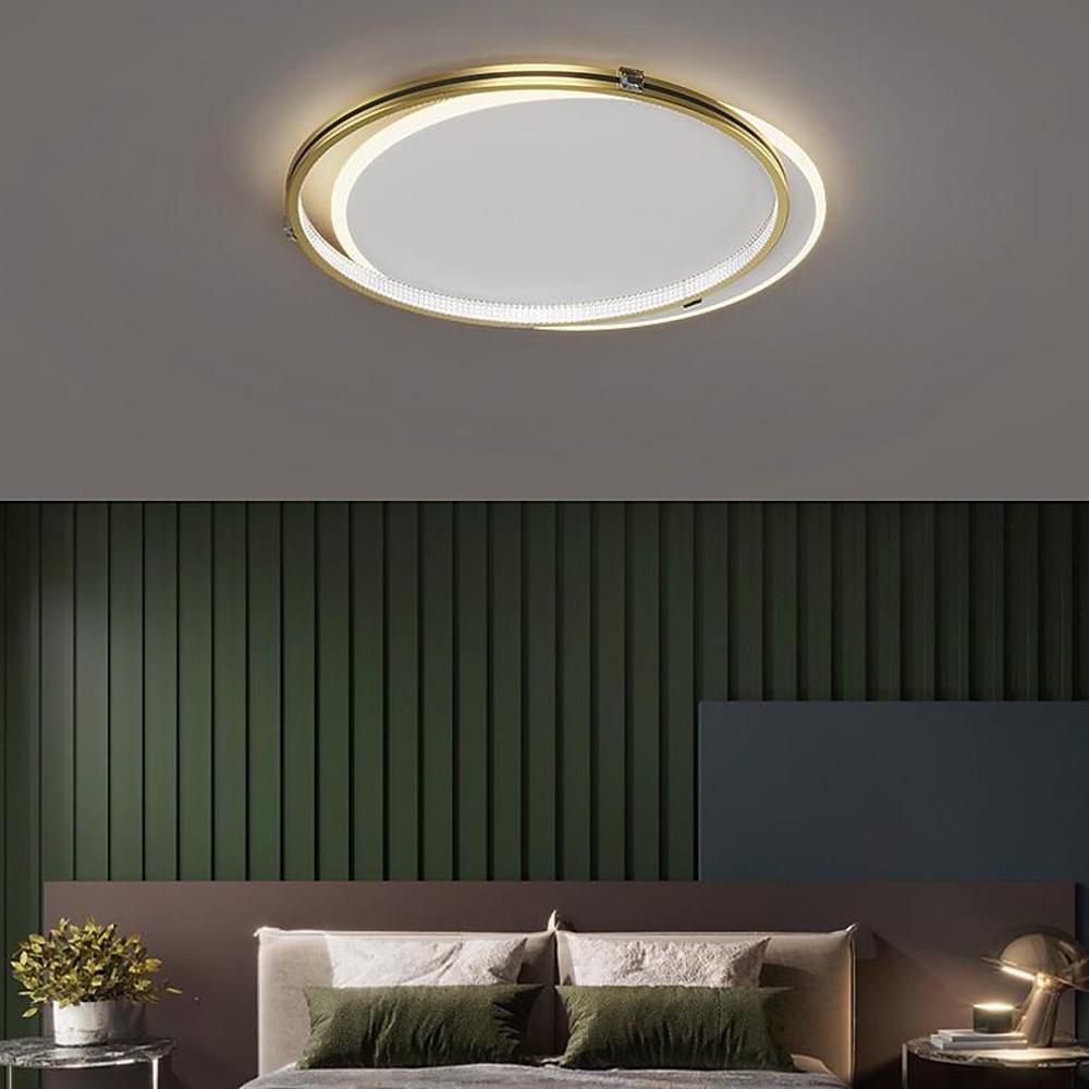 2 Circle Metal Dimmable LED Modern Ceiling Light Flush Mount Lighting