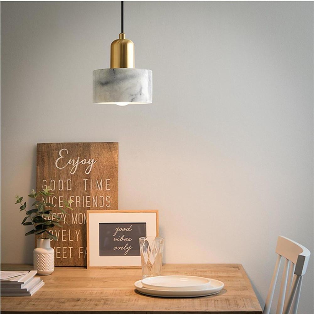 Minimalist Cylindrical Electroplated Copper LED Modern Pendant Lighting