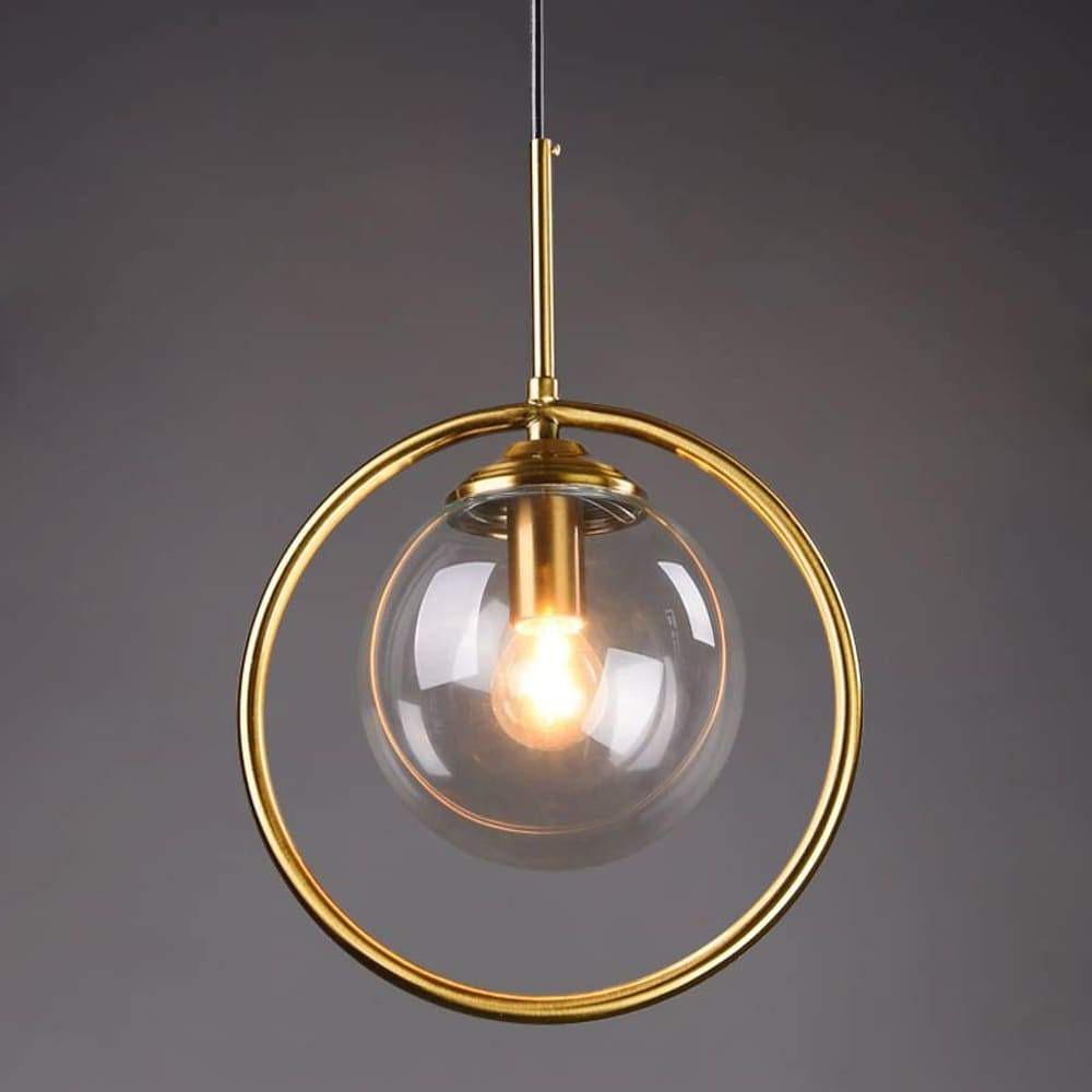 LED Bedside Lights Industrial Pendant Lights Nordic Style Metal Glass Circle Island Lights