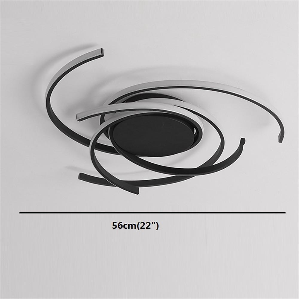 Abstract Curve Dimmable LED Nordic Ceiling Lights Flush Mount Lighting