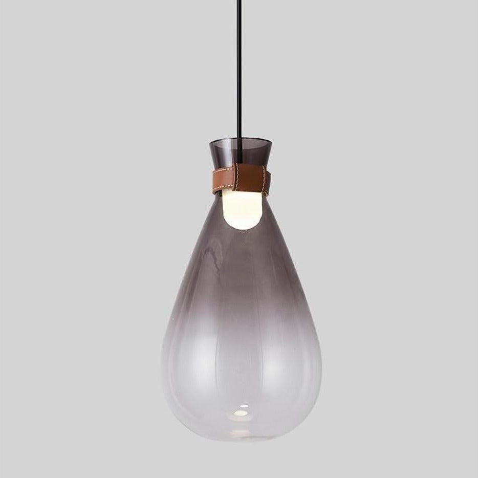 Industrial Teardrop Pendant Light Vintage Glass Metal LED Ceiling Light