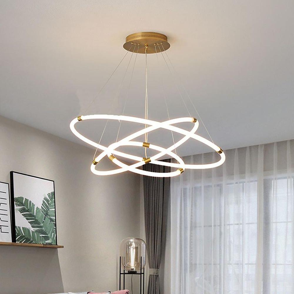 Surround Circle LED Chandelier: 2/3-Light, 4000K, Acrylic