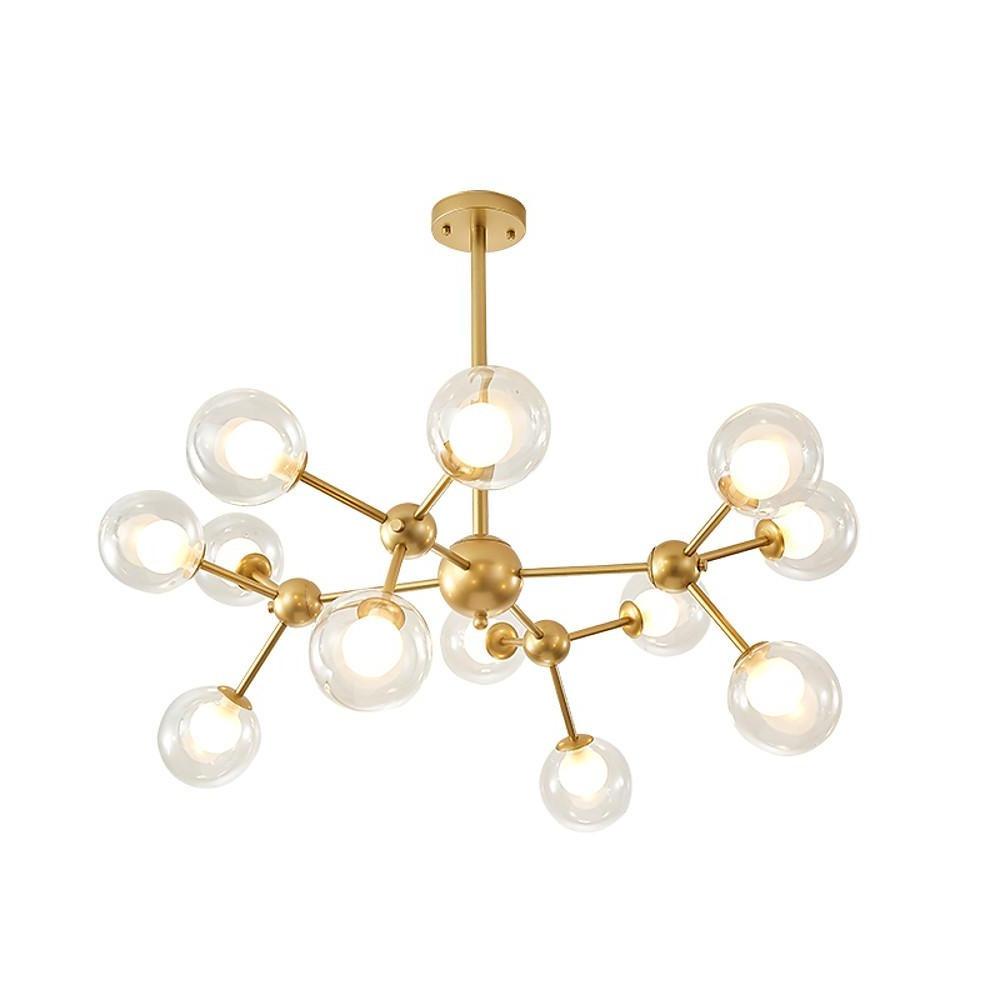 Radiant Beauty 12- Light Sputnik Semi Flush Fixture Chandelier