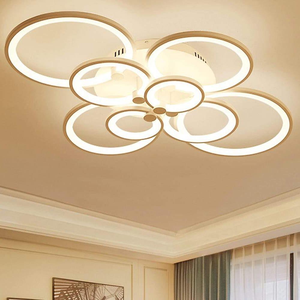 Elegant Semi Flush Mount Ceiling Lights with Unique Overlapping Rings