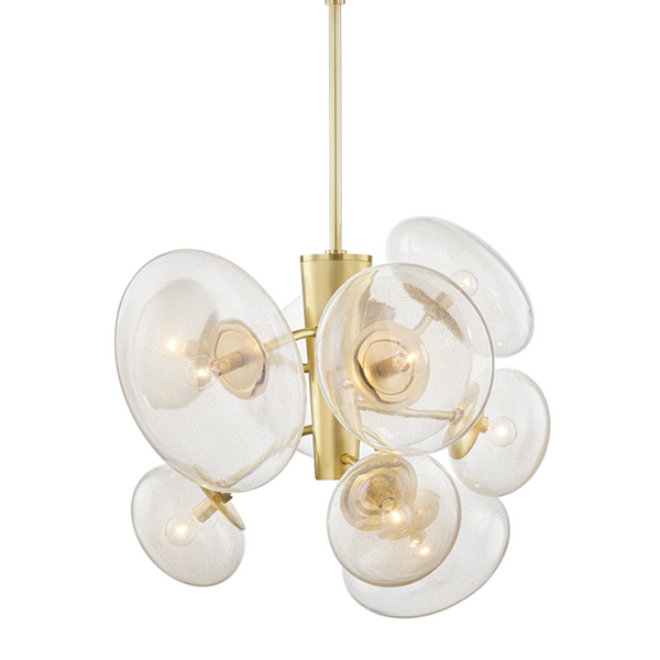 Pendant, 9-Light, Aged Brass, 30.75"W (KBS1471809-AGB A8FCP)