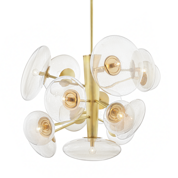 Pendant, 14-Light, Aged Brass, 55"W (KBS1471814-AGB A8G7W)