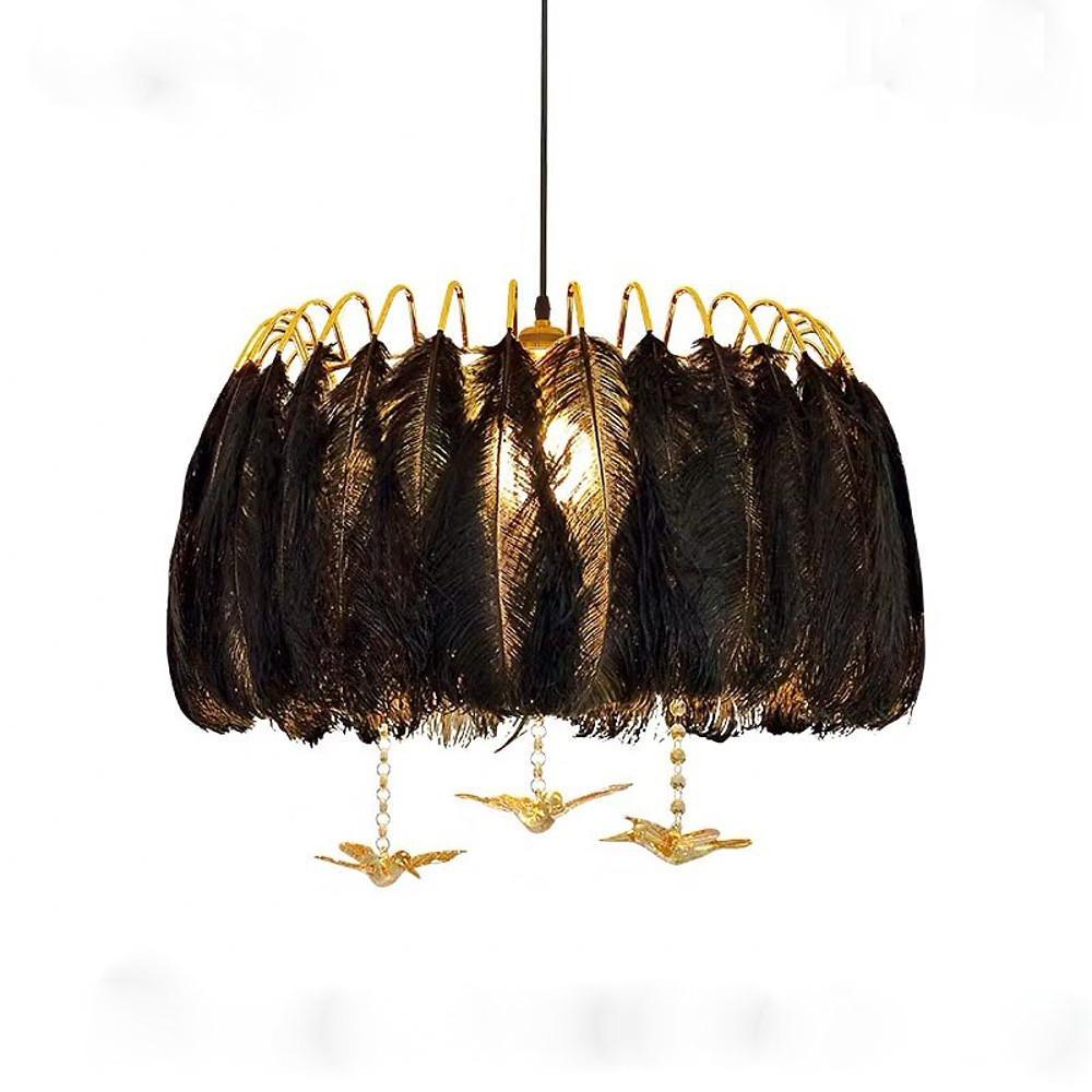 Modern Contemporary Chandeliers Drum Light Chandelier Feather Chandelier