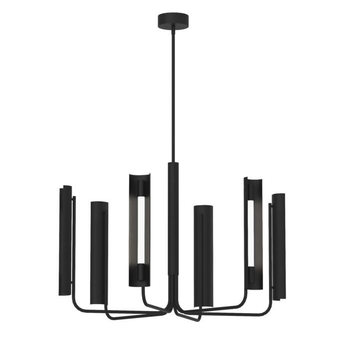 Carson 1-Light LED Chandelier in Midnight Black