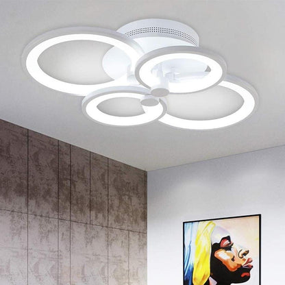 Elegant Semi Flush Mount Ceiling Lights with Unique Overlapping Rings