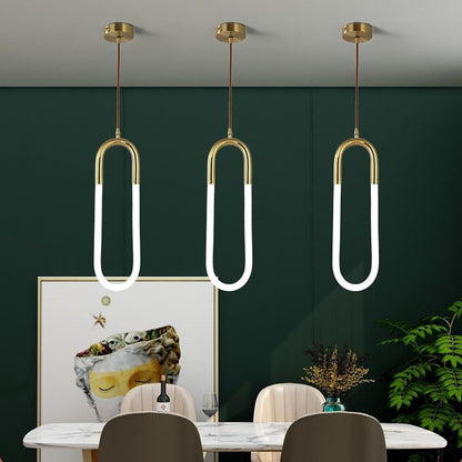 Rounded Rectangle LED Modern Island Lights Hanging Lamp Pendant Light