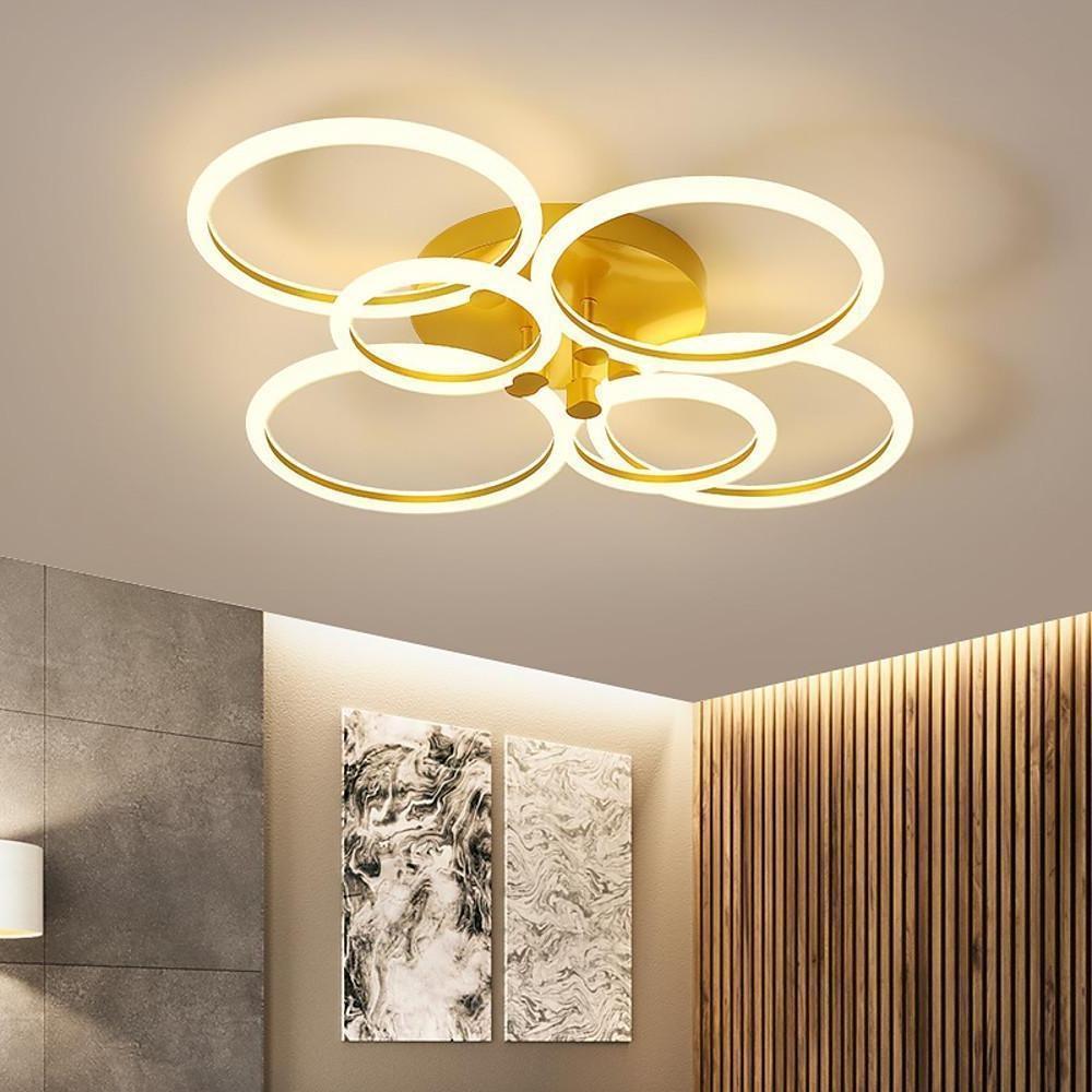 Circular Ring Dimmable LED Modern Flush Mount Lighting Ceiling Lights